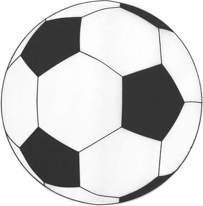 12x Ronde placemats/onderleggers voetbal print 34 cm - Tafeldecoratie onderleggers voetbalfeestje- Sport thema tafeldecoraties
