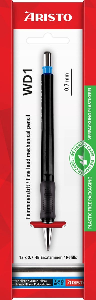 Aristo vulpotlood - WD1 - lijnbreedte 0.70mm - zwart - blisterverpakking - AR-85107EB