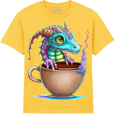 KIDS Draak Hot Chocolate Dragon The Coloured House KIDS T-shirt XL