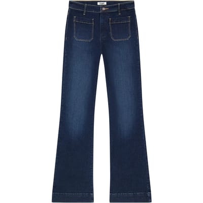 Donker gewassen flared jeans voor dames Wrangler