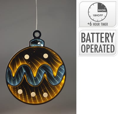 Home & Styling kerstbal Infinity lights 25cm LED meerkleurig decoratie.
