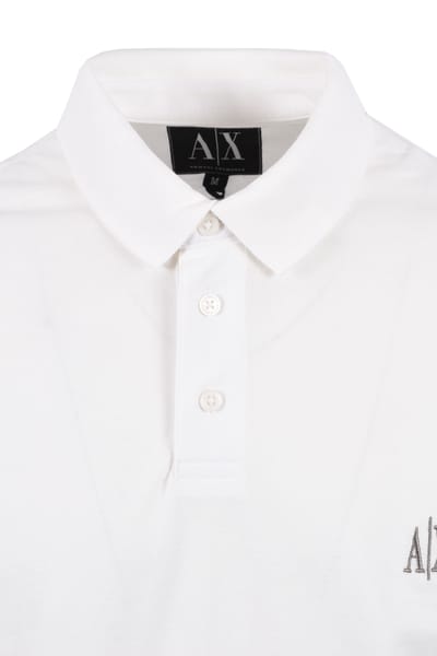 Armani Exchange Regular Polo Shirt Off White