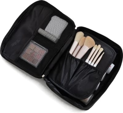 Makeuptas / Makeup / Make up borstels/ Travel / Reizen / Opbergen / Toilettas / Zwart