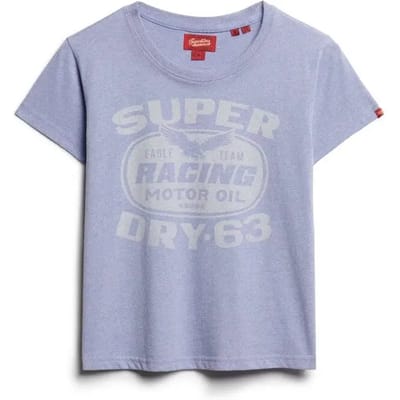 Superdry - T-shirt met Archive Kiss-print - Dames - T-shirts