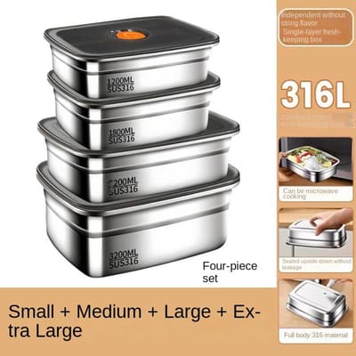 Producten 304 roestvrij staal vershouddoos, lunchbox, verzegelde lekvrije bento box, koelkast vriezer, camping lunchbox