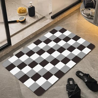 Toilet Badkamer Toilet Entree Antislip Absorberende Voetmat Scandinavische Deurmat Deurmat Kristalfluweel Voetmat 60*90