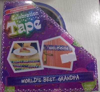 Funtape World's best grandpa - afzetlint opa - 25m