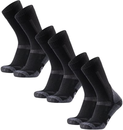DANISH ENDURANCE Wandelsokken - Ademend Merino Wol met Blarenbescherming - Unisex - 3 Paar - Maat 35-38