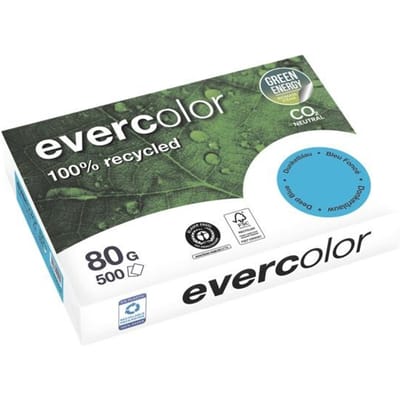 Farbiges Kopierpapier EVERCOLOR, DIN A4, 80 g/m², dunkelblau, 1 Paket = 500 Blatt