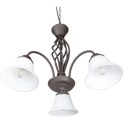 Trio Lighting Hanglamp Rustica, roestkleuren, 3-lamps