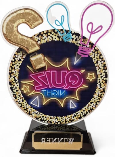 Quiz Prijs - Award Winnaar - Quiz Avond - Uniek Ontwerp - 165 mm - Veelkleurig