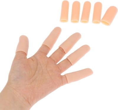 WiseGoods Premium Vingercondoom Set - Vingerbrace - Gezondheid - Verzorging - Brace - Siliconen Bandage - Bescherming -10 stuks