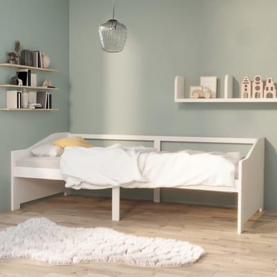 Multifunctioneel dagbed - Logeerbed slaapbank - Flexibel wonen - Massief grenenhout - 90 x 200 cm - Wit