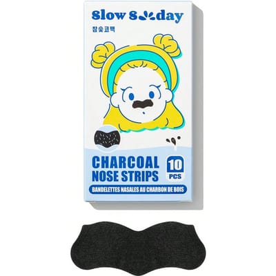 SlowSunday Blackhead Remover Neusstrips, 10 stuks, diep reinigen en verfrissen van de huid, voor vette huid, met onmiddellijke porie-ontstopping, bevat houtskoolkracht, geschikt voor zomer en herfst, huidverzorging, Y2K, ideaal voor feestjes en terug naar school