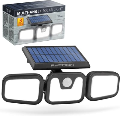 Phenom - Floodlight Verstraler op Zonne-Energie voor Oprit of Garagepad - Bewegingssensor - IP65