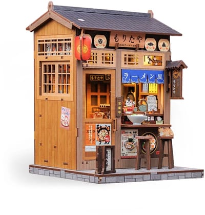 CuteBee Miniatuurhuisje - Modelbouw - Modelbouwpakket - 3D Houten Puzzel - DIY Bouwpakket Volwassenen - Constructiespeelgoed - Morita-Ya
