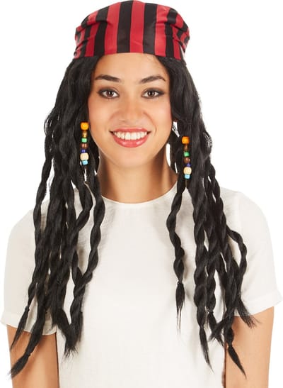 dressforfun - damespruik piratenvrouw - verkleedkleding kostuum halloween verkleden feestkleding carnavalskleding carnaval feestkledij partykleding - 300738
