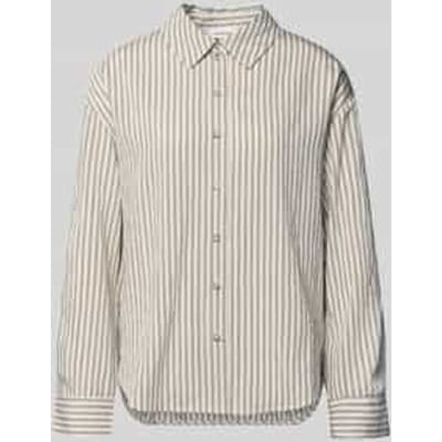 relaxed fit overhemdblouse van viscosemix