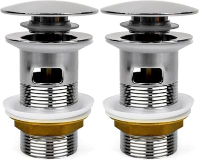 Wastafel Afvoer - Pop Up Plug - Badkamer Reparatie - Lekvrije Afdichting - Standaard G 1 1/4" - Chroom