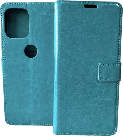 Portemonnee Book Case Hoesje Geschikt voor: Motorola Moto G100 -  turquoise