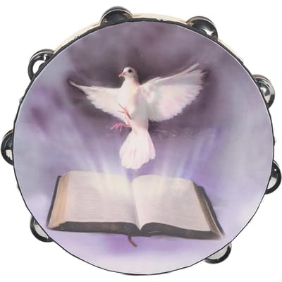 Tambourin Double Rangée Métal Jingle Percussion Manuelle pour Église Fête 25cm 43x25x8cm / 16.9x9.8x3.1in
