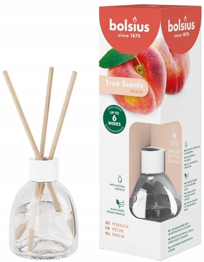 Bolsius True Scents Brzoskwinia Geur Diffuser met Stokjes - 60 ml