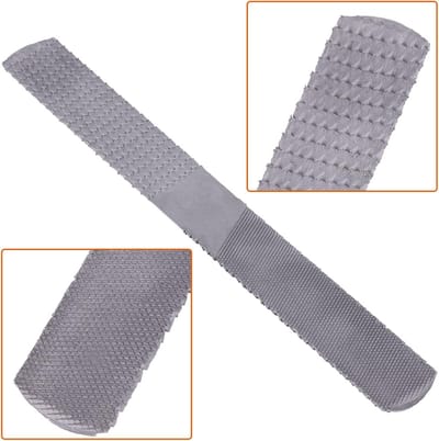 Platte Ronde Vijl - Houtbewerking Rasp - Metaal Bewerken - 4-Weg Functionaliteit - 200 Mm - Zilver