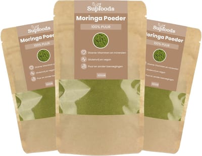 Moringa Poeder 100% Puur - 500 gram - Bevat Vitaminen en Mineralen - Moringa Poeder is Ideaal voor Smoothies, Yoghurt en Moringa Thee - Moringa Oleifera