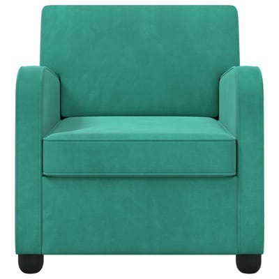 vidaXL - Fauteuil - Turquoise - fluweel