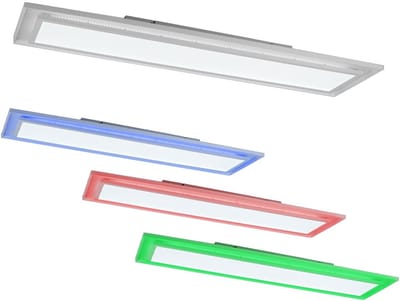 LED plafondpaneel kleurwissel plafondlamp afstandsbediening opbouw, CCT, RGB LED 24W 1460lm 2700-6500K, L 85 cm