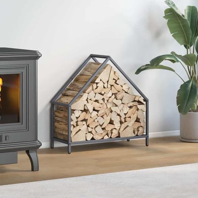 vidaXL - Brandhoutrek - 60x25x60 - cm - koudgewalst - staal - antracietkleurig