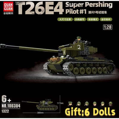 Hoge Kwaliteit VS Hoge Kwaliteit T26E4 Hoge Kwaliteit Super Hoge Kwaliteit Pershing Hoge Kwaliteit Medium Hoge Kwaliteit Tank, Legerstijl Hoge Kwaliteit Bouwwerk