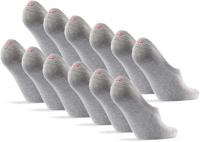 DANISH ENDURANCE Onzichtbare Katoen Sokken - Ademend en anti-slip Hiel - Unisex - Maat 43-47