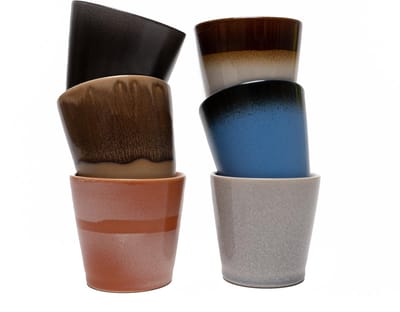 Kade 171 Earth koffiekopjes 6 stuks 200 ml - aardewerk meerkleurig