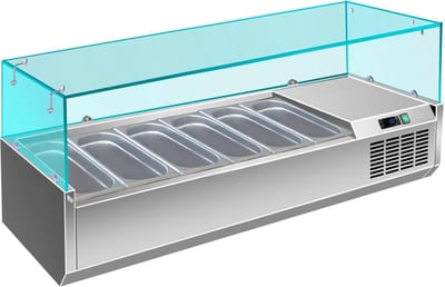 Koelvitrine | Glazen opzet | 6x 1/3GN | Saro VRX1500/380 | 323-1034