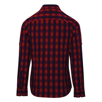 Premier Dames/Dames Mulligan Geruit Katoenen Shirt Met Lange Mouwen (Rood/Zwaar)