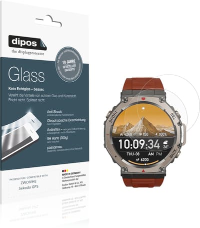 dipos – 2x Matte Pantserfolie geschikt voor ZWOIVHE Sekoda GPS | 9H Screenprotector