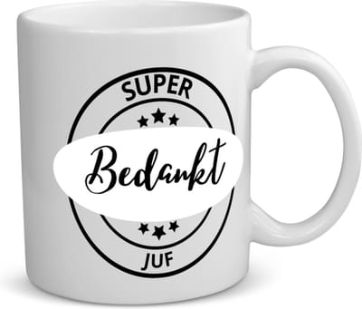 Akyol - super bedankt juf koffiemok - theemok - Juf - beste juf - school - verjaardagscadeau - afscheidscadeau - kado - gift - geschenk - 350 ML inhoud