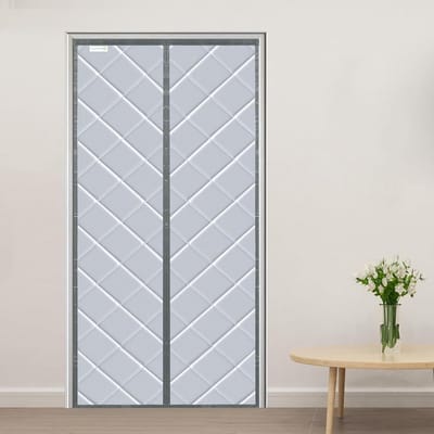 Deurgordijn - Magnetisch gordijn - Warmte binnenhouden - Waterdicht Oxford stof - 90 x 210 cm - Zilvergrijs