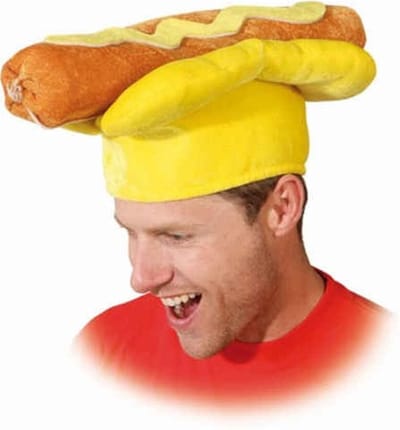 Orlob Hotdog hoed geel met mosterd one size