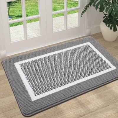 Eenvoudige Moderne Geometrische Polypropyleen Entree Vloermat Achterframe Verloop Huishoudelijk Stofverwijdering Deurmat Entree Veranda Antislip Voetmat 50x80