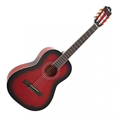 Deluxe 3/4 Klassieke Gitaar van Gear4music, Trans Red Burst