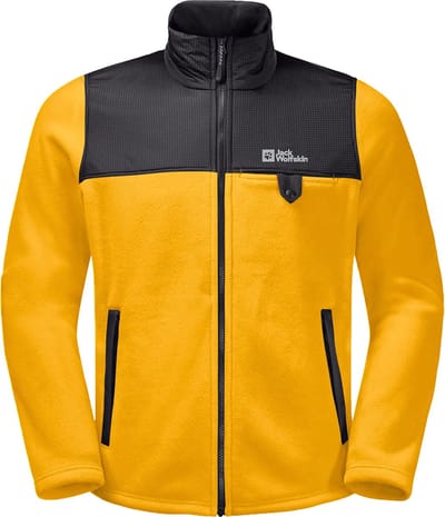 Jack Wolfskin Dna Grizzly Fleece FZ M 1709982-3802, Mannen, Geel, Fleece, maat: S