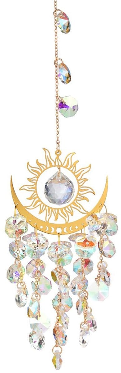 Dailygoods - Kristal Zonnevanger met Gouden Ketting voor Tuin en Raamdecoratie