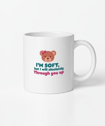 I'm Soft Teddybeer Mok - Origineel Cadeau voor Koffieliefhebbers