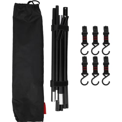 Outdoor Kamperen Draagbare Opberghaak Hangrek Opvouwbaar Statief Barbecue Gereedschap Beugel black