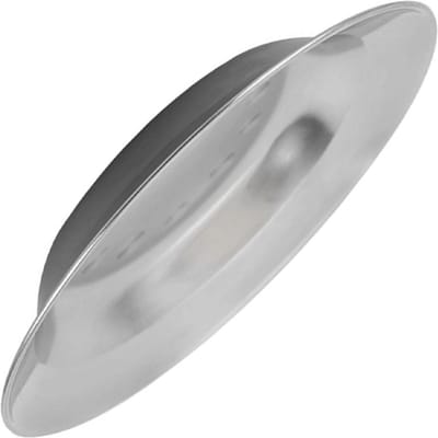 Roestvrijstalen Schotelbord Verdikt Metaal Multifunctioneel Rond Dinerbord voor Thuis Restaurant Buiten Kamperen S 100x40x0.3cm / 39.4x15.7x0.1in