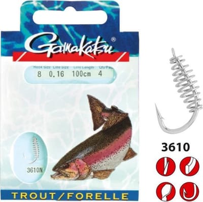 Gamakatsu Forel - 3610N - Haakmaat 10 - lijndiameter 0.18