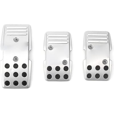 Ensemble de 3 couvre-pédales R3000 pour frein, embrayage, accélérateur, antidérapant, transmission manuelle, voiture de course sportive white