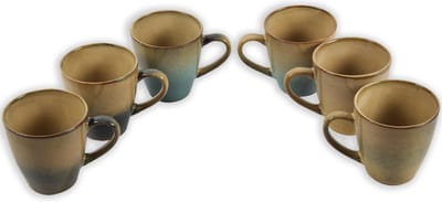koffiekopjes Set van 6 -Assorti kleuren - Mokken aardwerk kopjes 320ml